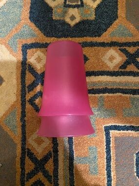 Tupperware Frosted Pink Stackable Tumblers - Set of 2